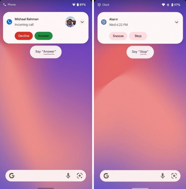 Окей, Google теперь говорить не обязательно
