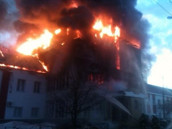Пожар на базе Мордовии