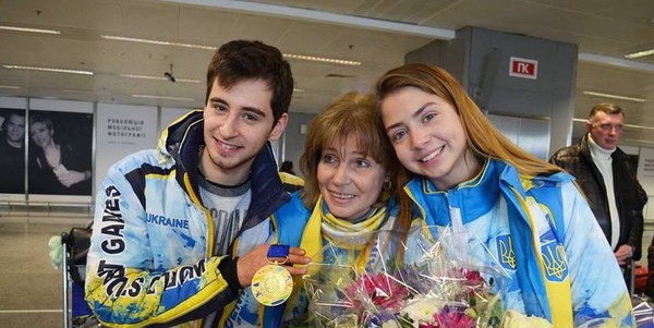 Александра Назарова и Максим Никитин с тренером