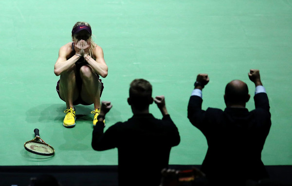 Реакция Элины Свитолиной и ее команды на победу на Итоговом турнире WTA