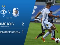 Динамо - Черноморец 2:1 Видео голов и обзор матча чемпионата Украины