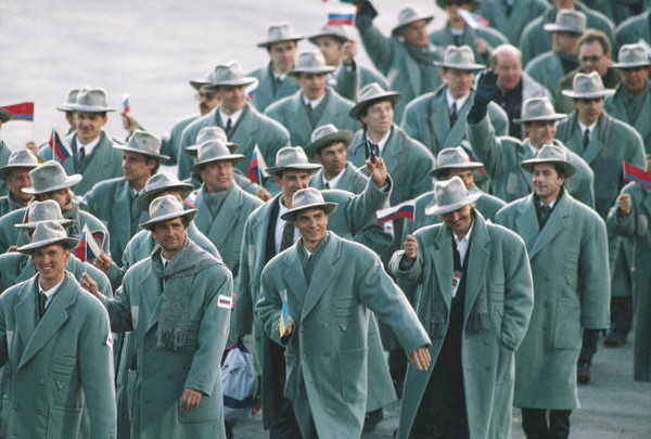 Сборная СНГ на открытии Олимпиады 1992